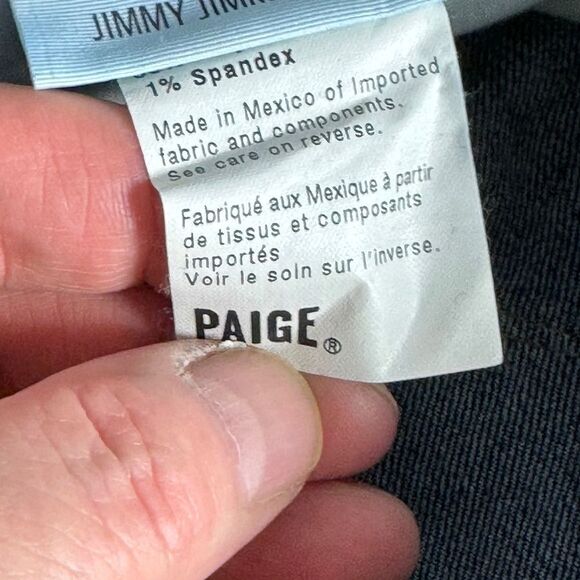 PAIGE Jimmy Jimmy Cuffed Denim Jean Shorts Maribel Destructed Wash Sz 25 - Picture 9 of 10